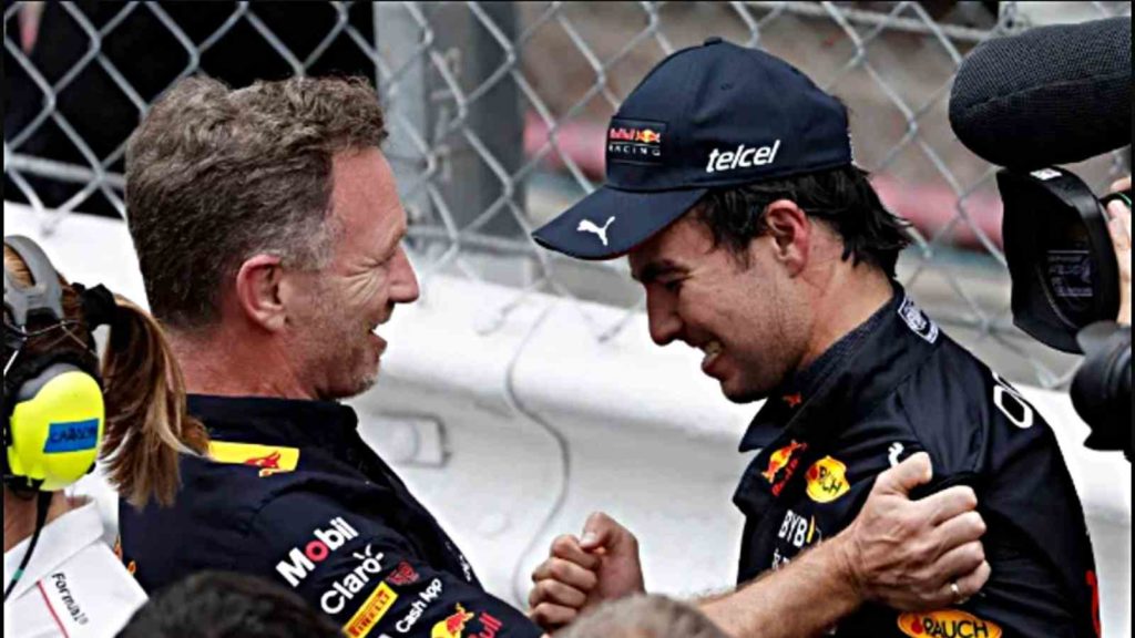 Christian Horner and Sergio Perez