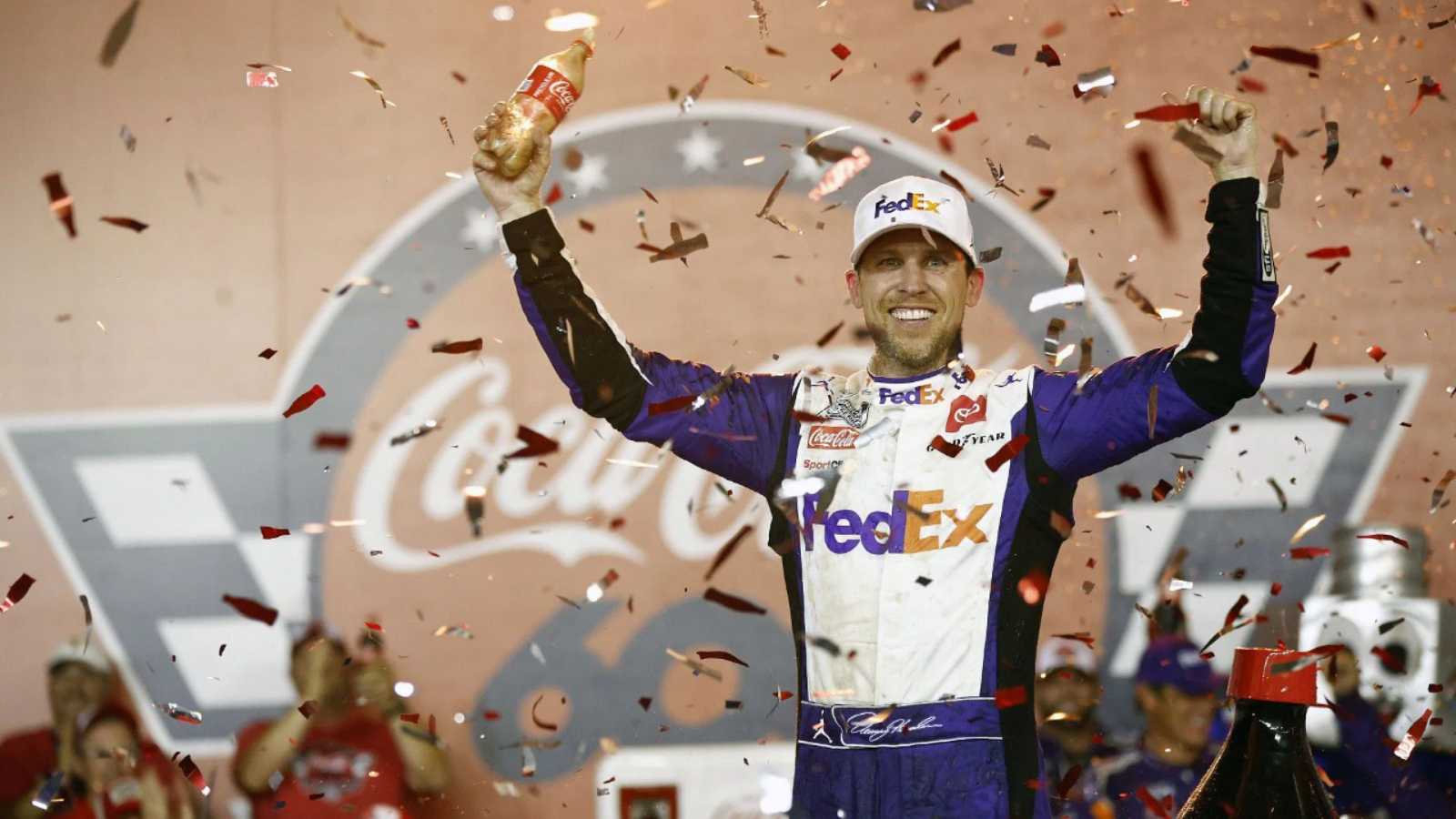 “Way hard to do that, I mean I am sure he would have done the same thing,” Denny Hamlin on running against  Kyle Busch in the final laps of Coca-Cola 600