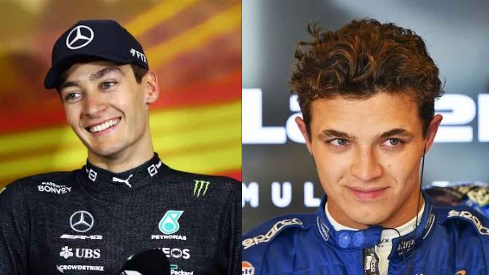 George Russell(on the left) and Lando Norris(on the right)