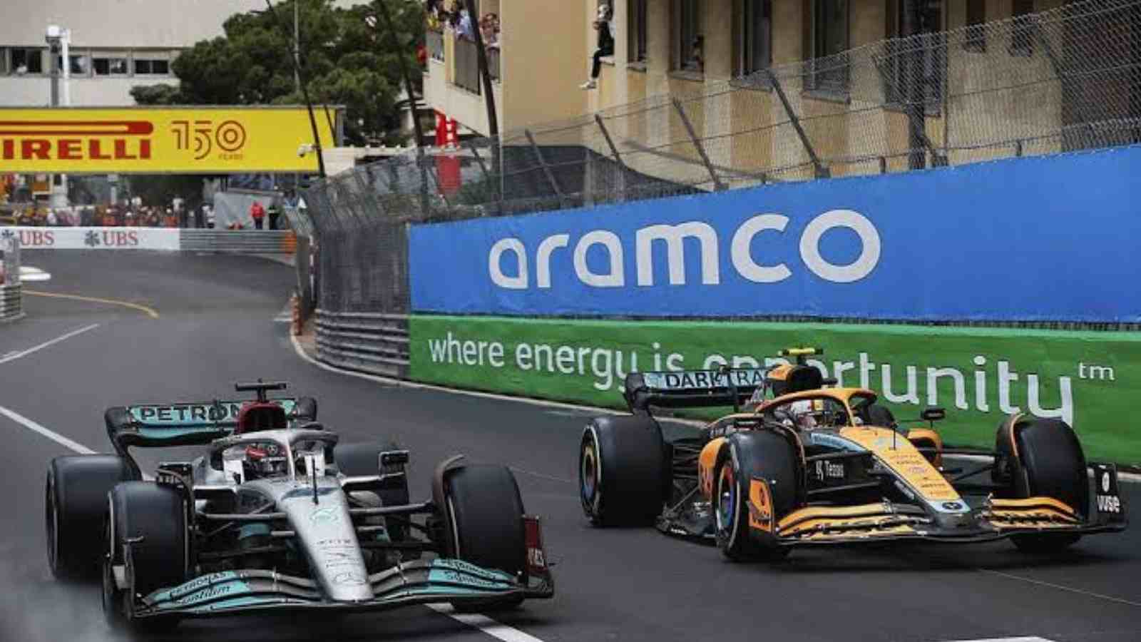 “They didn’t show my overtake on Lando which was a bit disappointing” : George Russell disappointed after ‘dicey’ battle with Lando Norris wasn’t broadcasted