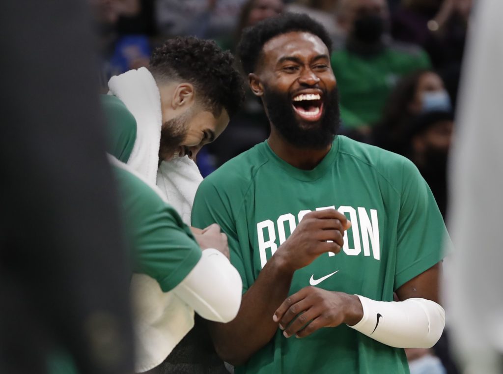 Jayson Tatum and Jaylen Brown cannot believe the ticket prices