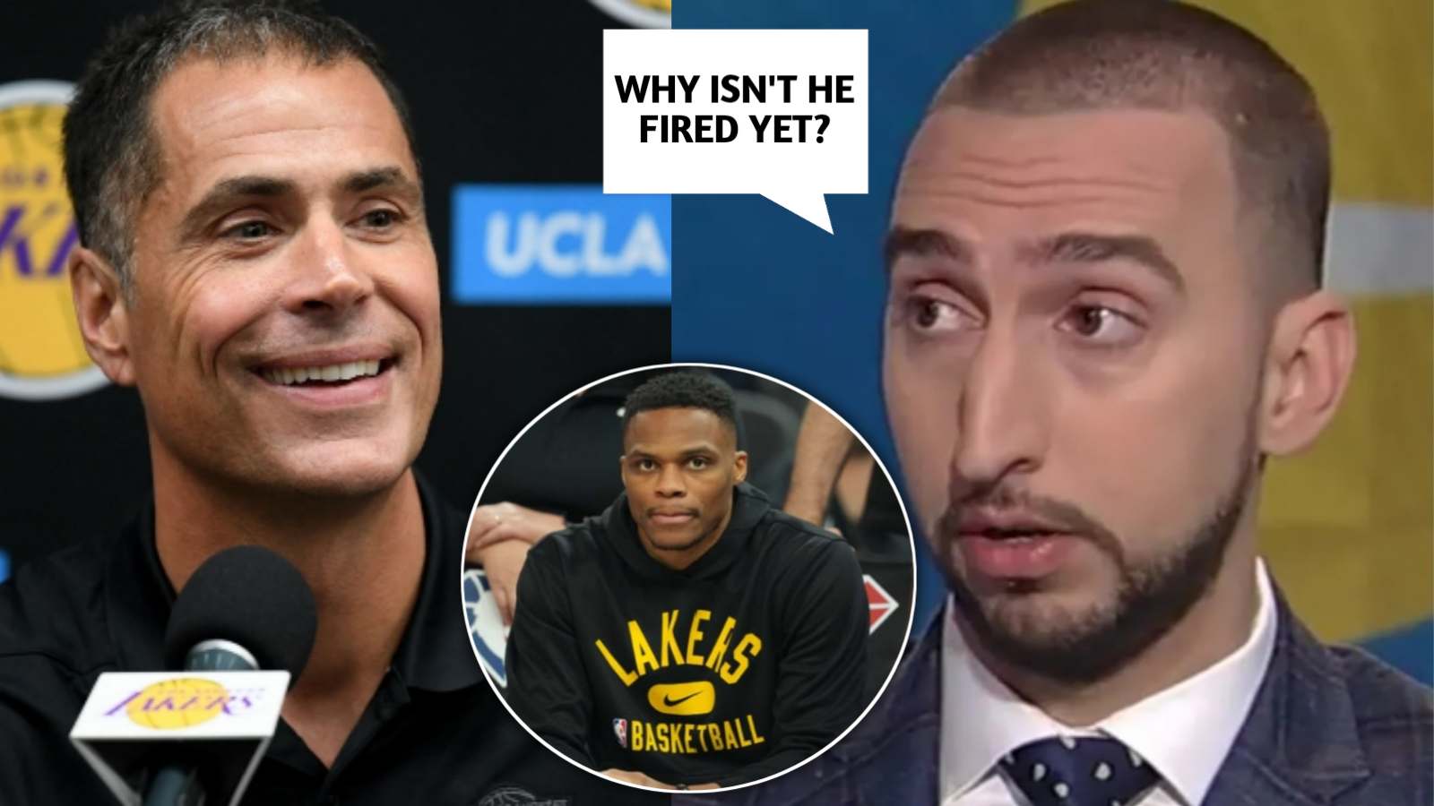 “It’s a hell of a job Pelinka’s got in front of him, luckily he’s about the worst guy for it” Nick Wright says he can’t believe the Lakers kept Rob Pelinka