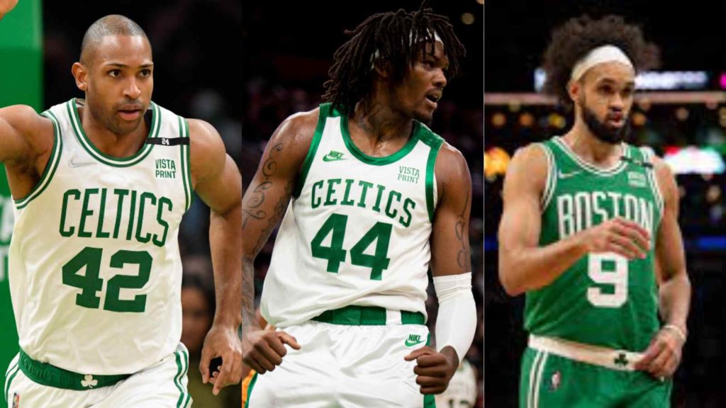 Al Horford, Robert Williams III and Derrick White of Boston Celtics impacting the 2022 NBA Finals