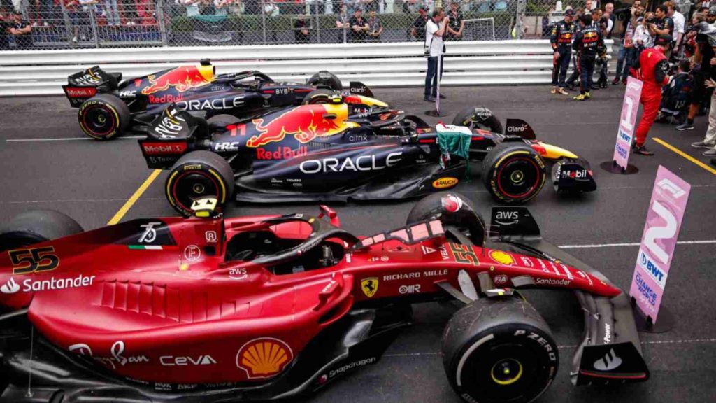 Red Bull and Ferrari Monaco Podium