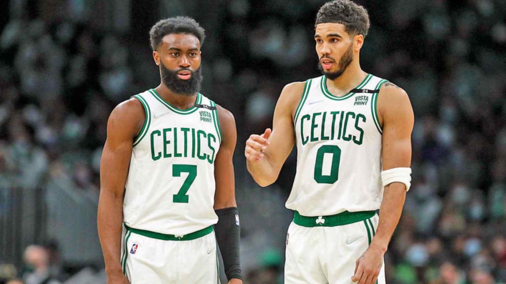 Jayson Tatum and Jaylen Brown of Boston Celtics