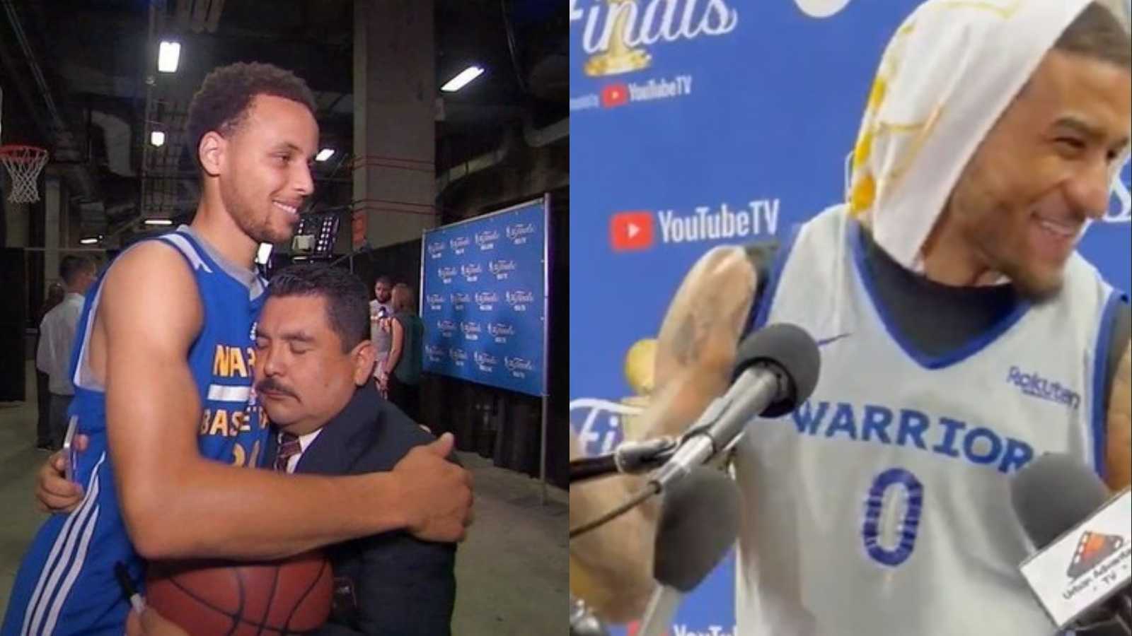 “Are you into Latinas” Guillermo Rodriguez attempts to catch Gary Payton II who has a hilarious response, prior to Game 1 of the NBA Finals