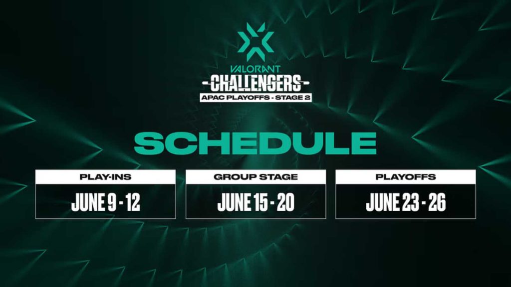 VCT APAC Stage 2 Challengers 2022 - Playoffs Formate & Schedule