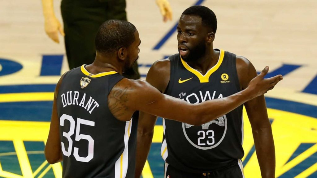 Kevin Durant and Draymond Green at Golden State Warriors