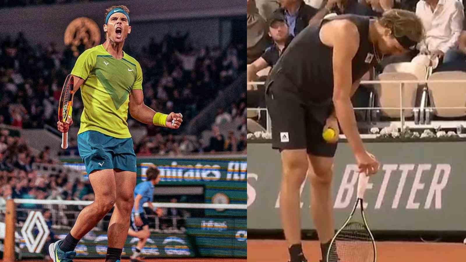 WATCH: “Insane” Rafael Nadal and Alexander Zverev play a mammoth 44-shot rally at the French Open