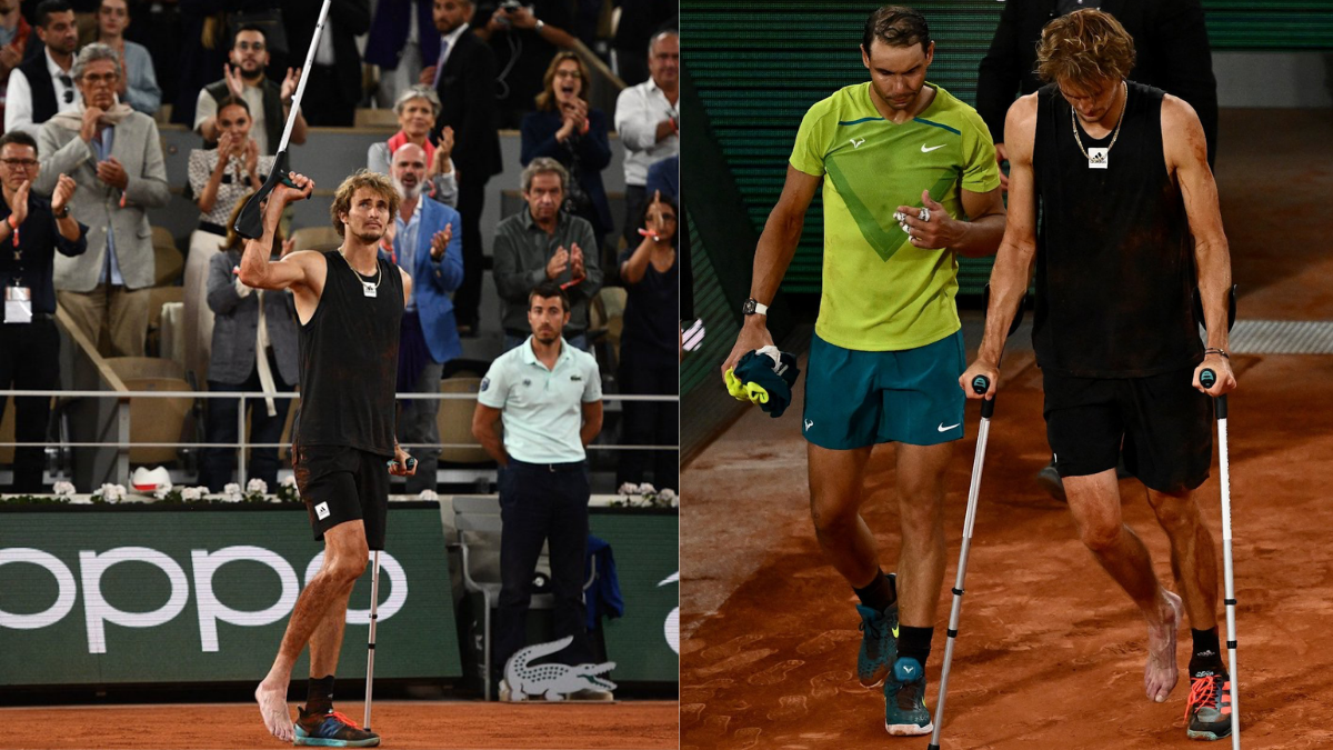 “A wonderful game to a premature end” Twitter reacts as Alexander Zverev retires after suffering from a devastating injury in the Roland Garros semi-finals