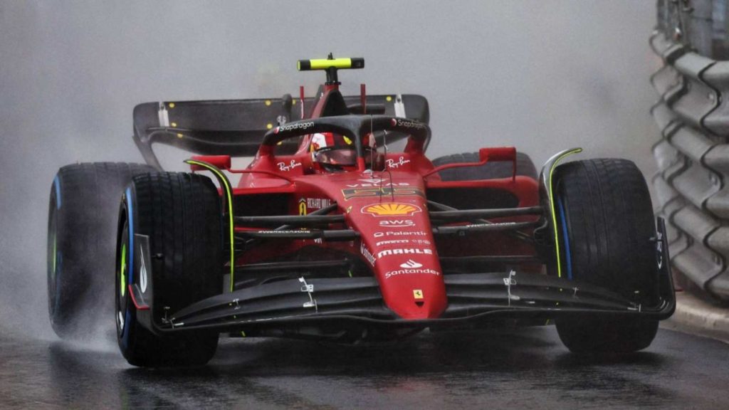 Carlos Sainz in action at the Monaco GP