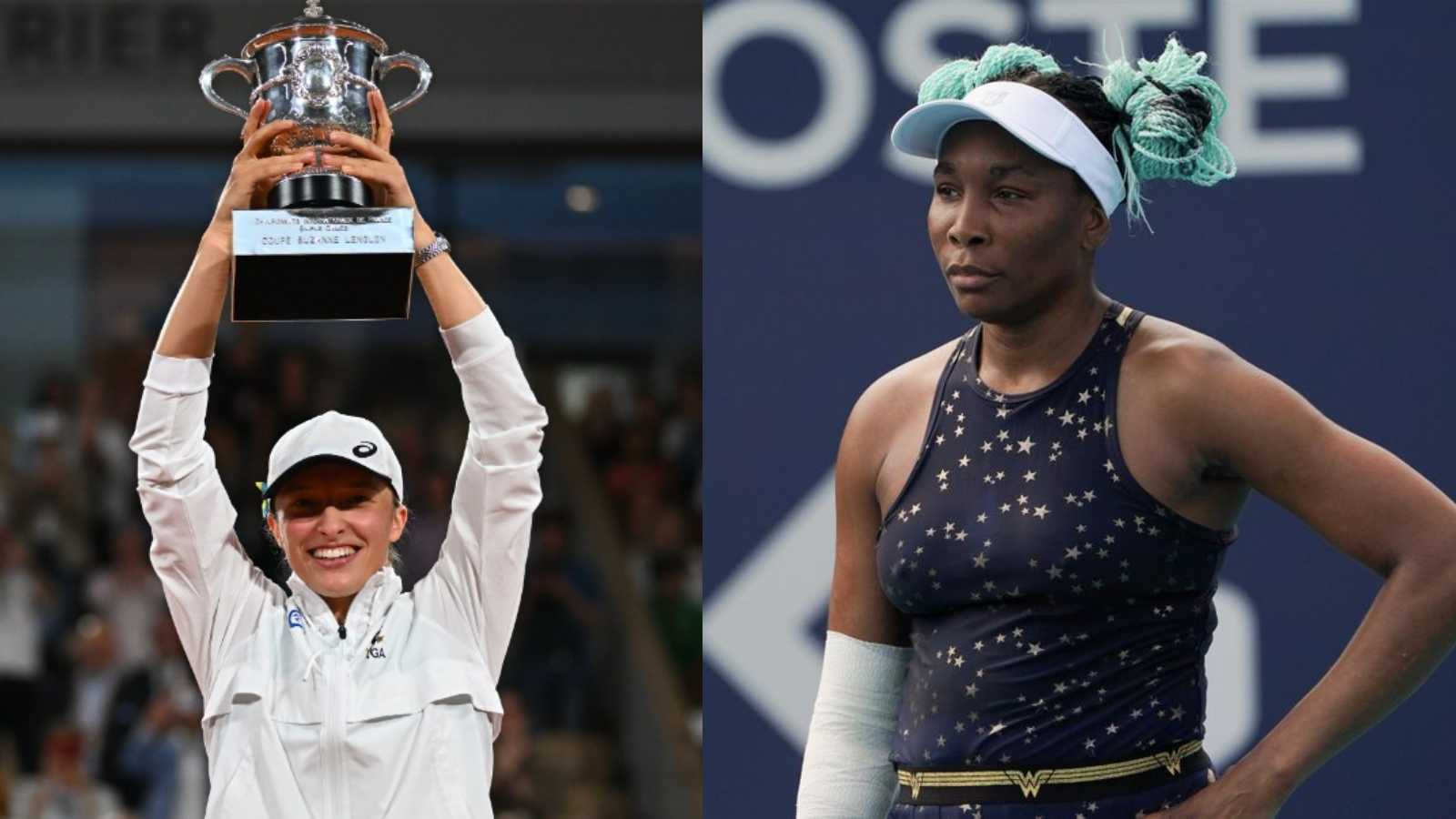 Iga Swiatek joins Venus Williams as the only woman with 35 consecutive wins in the 21st century after clinching the 2022 French Open