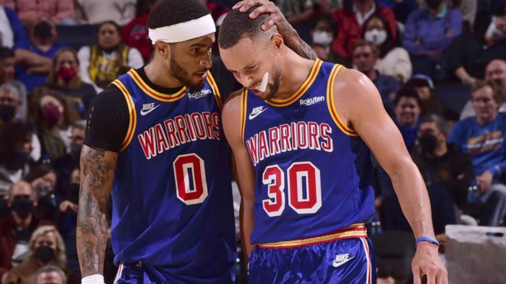 Gary Payton II and Stephen Curry