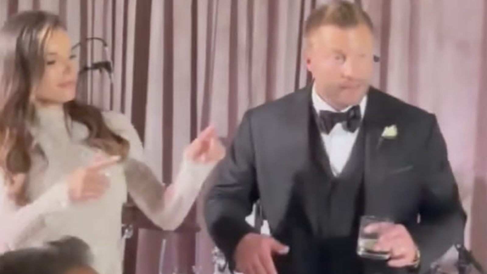 “What a fu*king legend,” Twitter Reacts to Los Angeles Rams HC Sean McVay partying crazily during his marriage with Ukrainian Veronika Khomyn