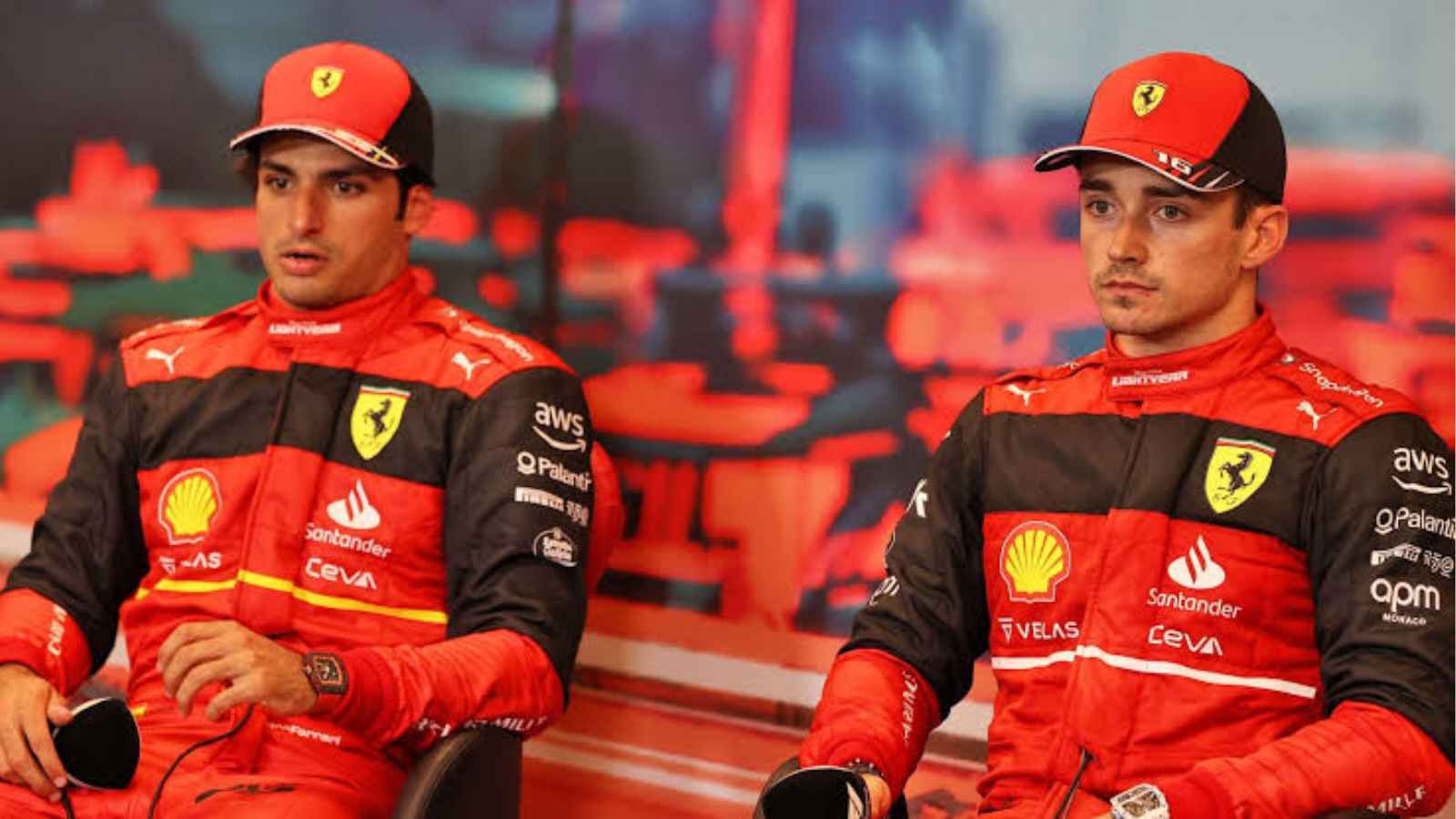 Carlos Sainz(on the left) and Charles Leclerc(on the right)