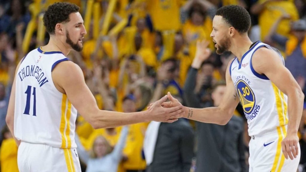 Stephen Curry and Klay Thompson