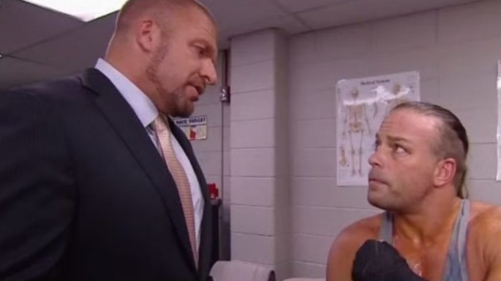 Rob Van Dam and HHH backstage