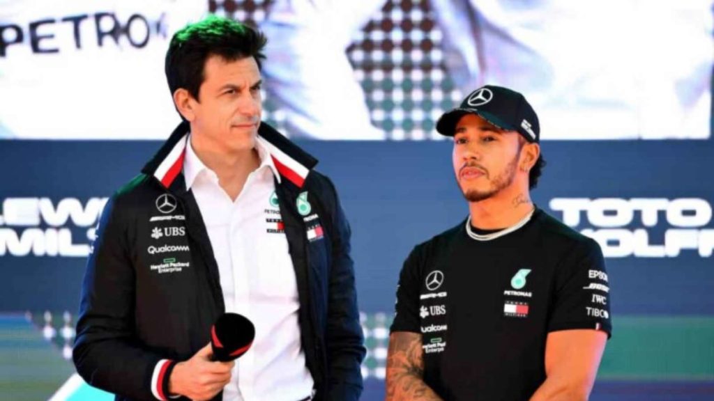 Toto Wolff and Lewis Hamilton