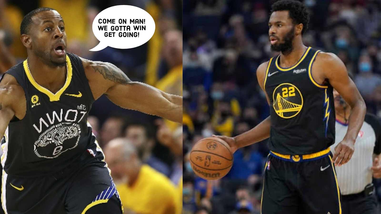 “Time for Steve Kerr to hang his boots” Andre Iguodala caught emphatically coaching Andrew Wiggins during Game 3