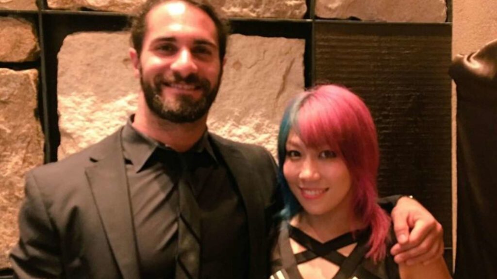 Seth Rollins and Asuka meeting,