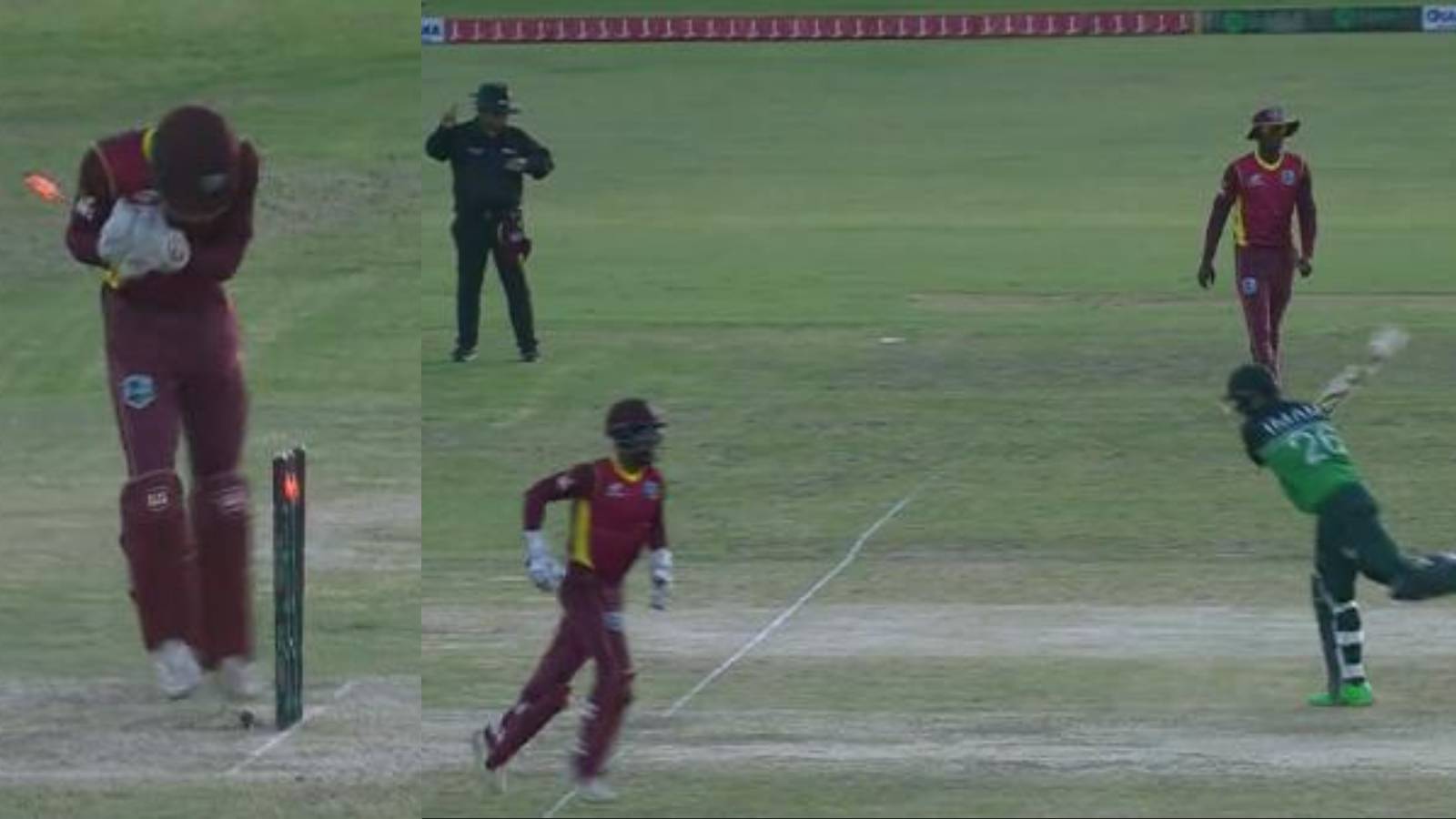 WATCH: Imam-ul-haq angrily hits ground after mix-up with Babar Azam causes run-out