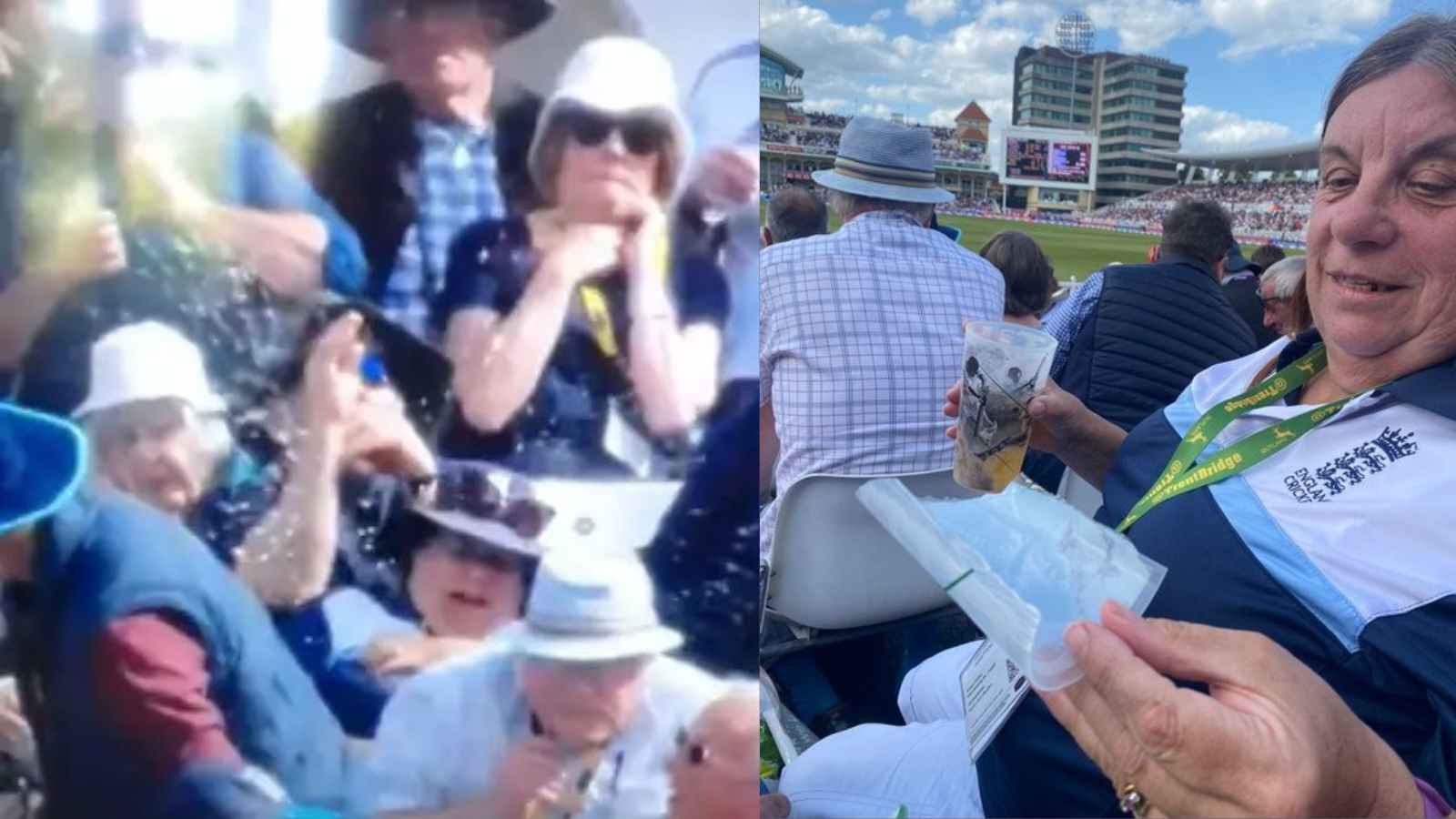 WATCH: Daryl Mitchell’s six lands in spectator’s beer glass; NZ team provide her replacement drink