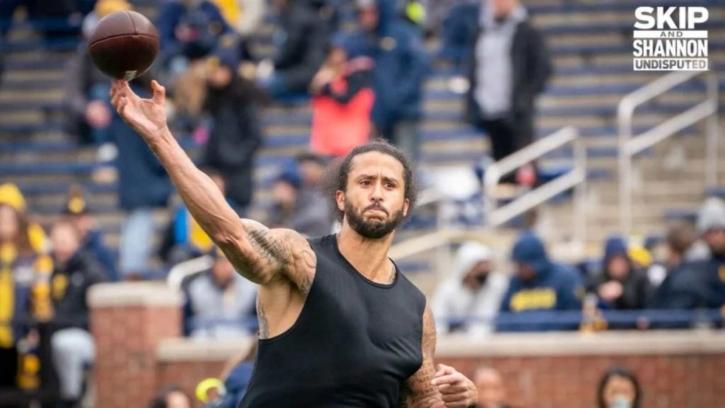 Colin Kaepernick during his tryouts with the Raiders