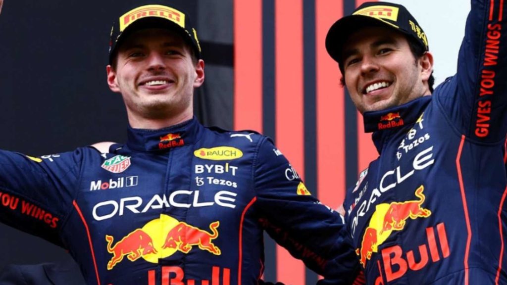 Sergio Perez and Max Verstappen