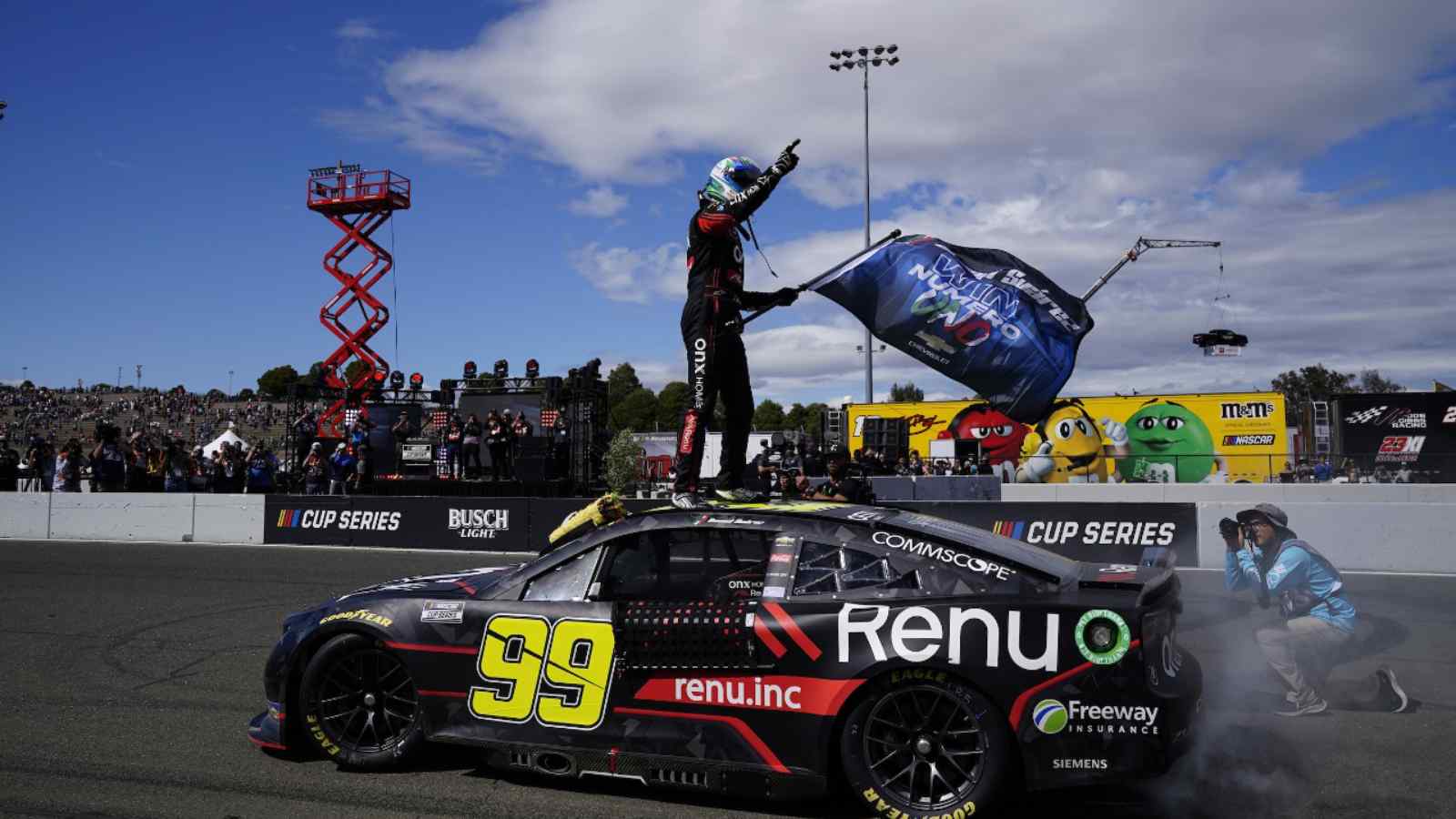 ‘A cut and polished diamond,’ NASCAR Twitter reacts to Daniel Suarez’s first career Cup Race win as he held Chris Buescher to win in Sonoma