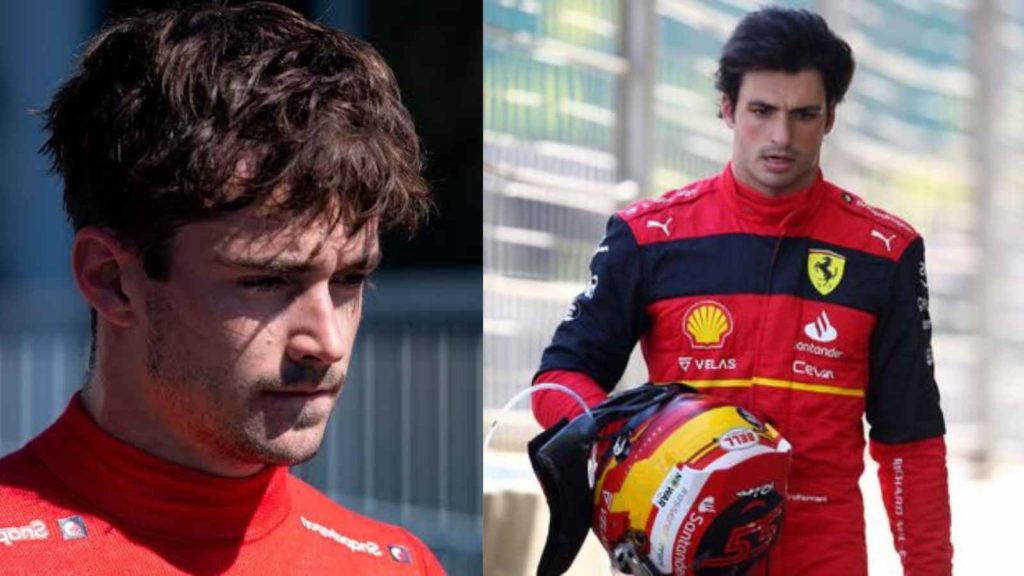 Charles Leclerc(on the left) and Carlos Sainz(on the right)