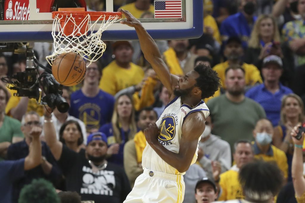 Andrew Wiggins with the emphatic dunk in Game 5