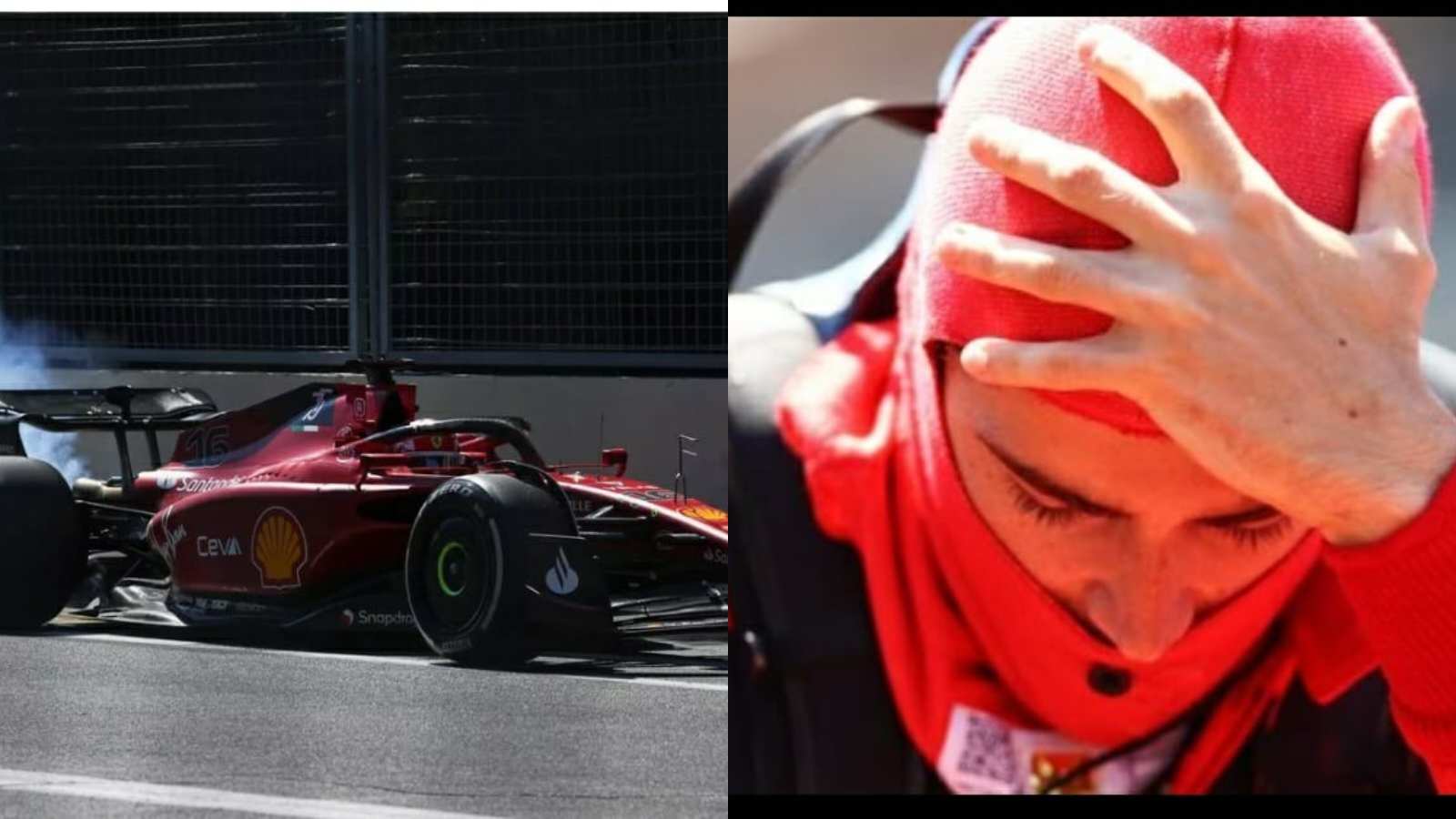 Ferrari confirms destruction of Charles Leclerc’s  ICE and turbo in the blowout at the Azerbaijan GP