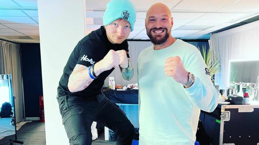 Tyson Fury with Ed Sheeran