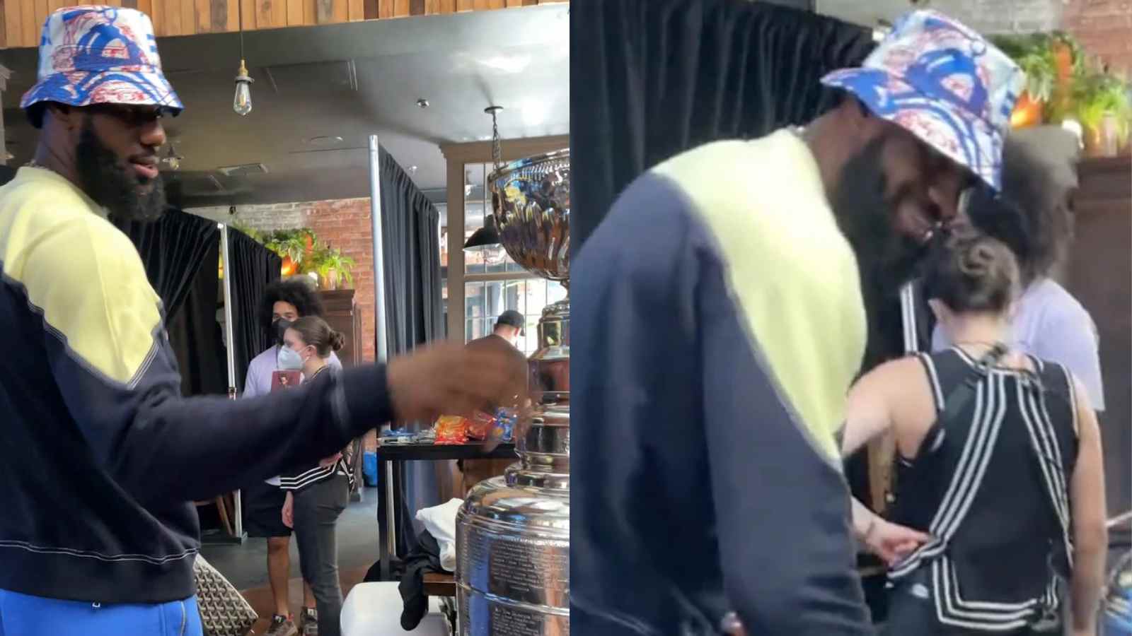 “Damn” – LeBron James exclaims as he touches the Stanley Cup ignoring all superstitions