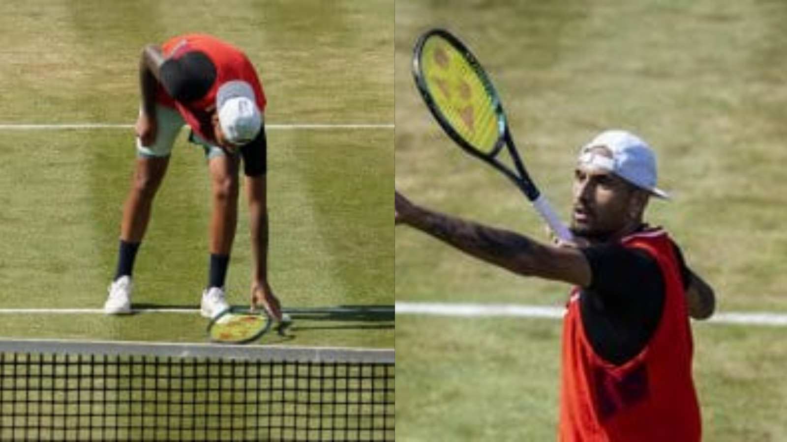 WATCH: “Pathetic and desperate”- Nick Kyrgios loses temper, argues with the umpire as he smashes racquet and gets a code violation