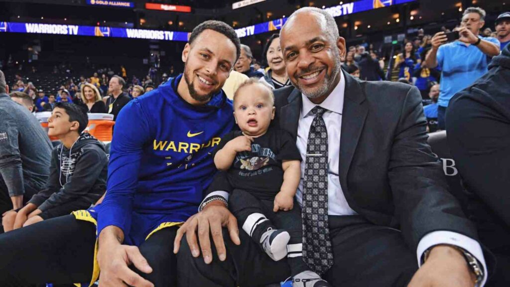 Stephen Curry with Father and Son