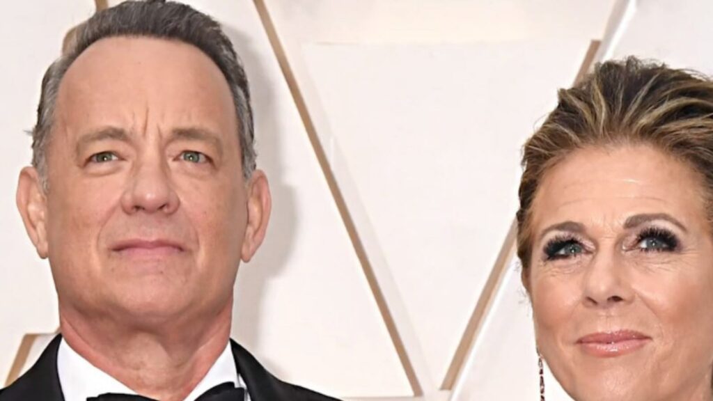 Tom Hanks with his wife 