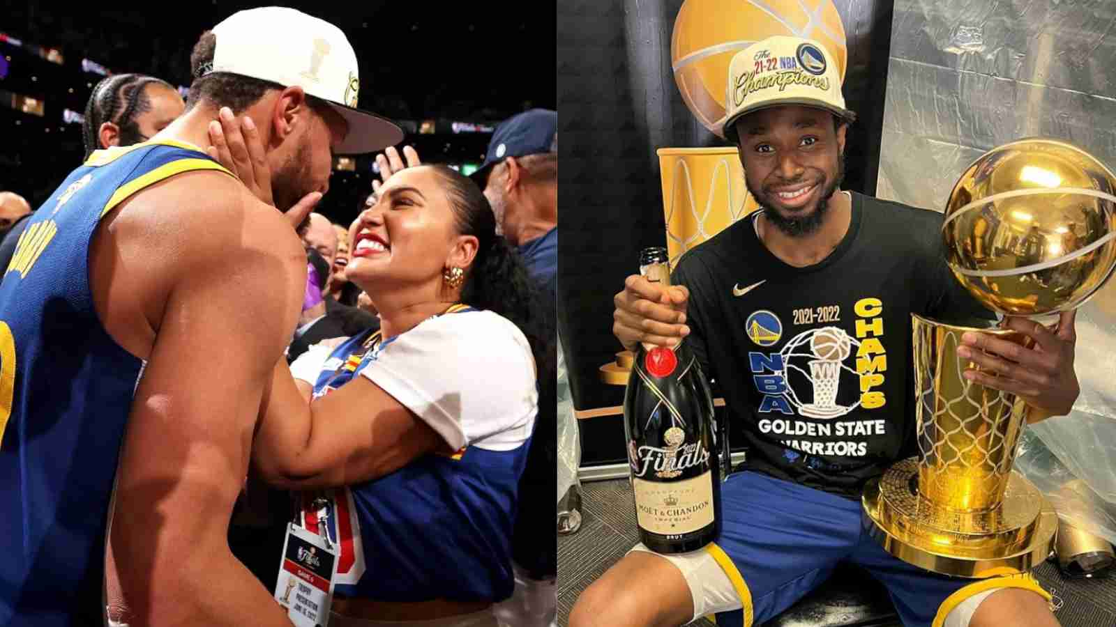 “They should adopt him” Andrew Wiggins shares heartwarming moment with Ayesha and Stephen Curry during wild championship celebrations