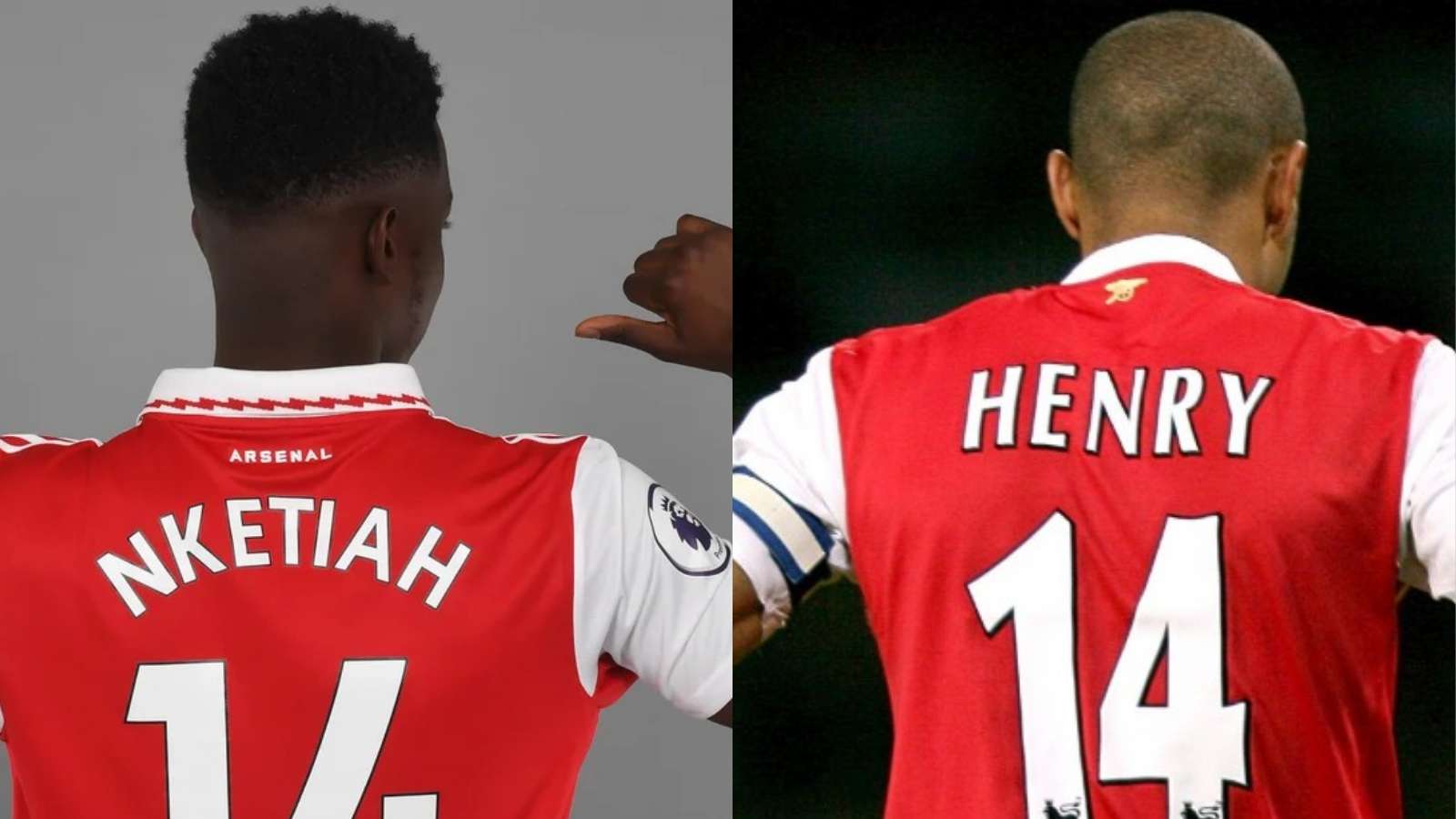 “Always wanted to wear No. 14 like him”- Eddie Nketiah looks forward to emulating idol Thierry Henry after signing a new contract with Arsenal