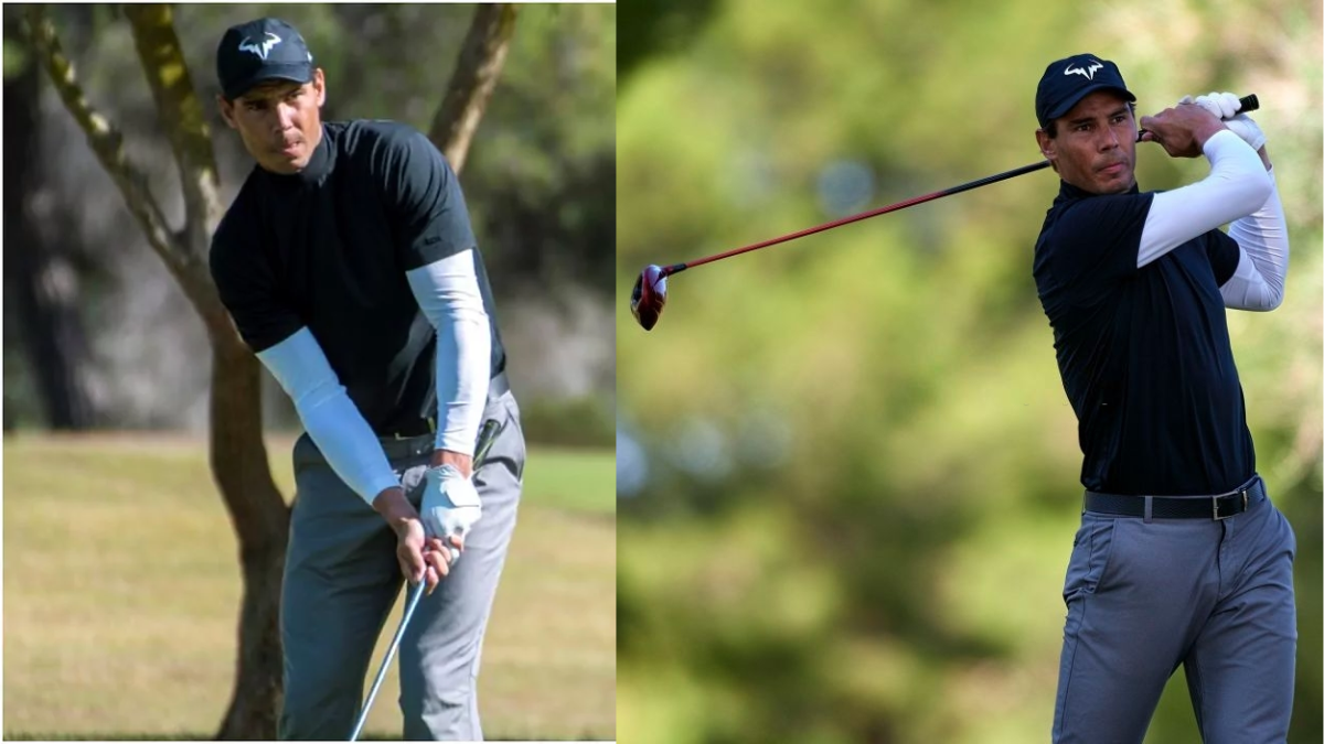 Rafael Nadal surprises everyone with his golf skills at the Balearic golf championship, a day after announcing to play at Wimbledon