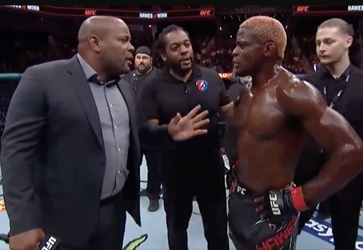 WATCH: Phil Hawes gets into a heated war of words with Daniel Cormier after brutal knockout of teammate Deron Winn