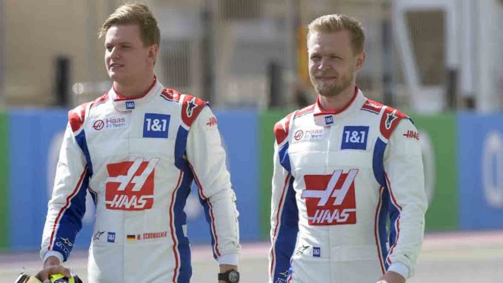 Mick Schumacher(on the left) and Kevin Magnussen(on the right)