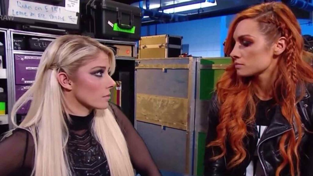 Alexa Bliss and Becky Lynch talking