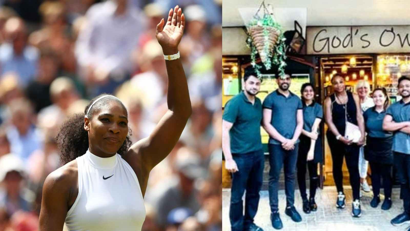 Serena Williams enjoys a delectable meal at an Indian restaurant in Eastbourne ahead of her comeback