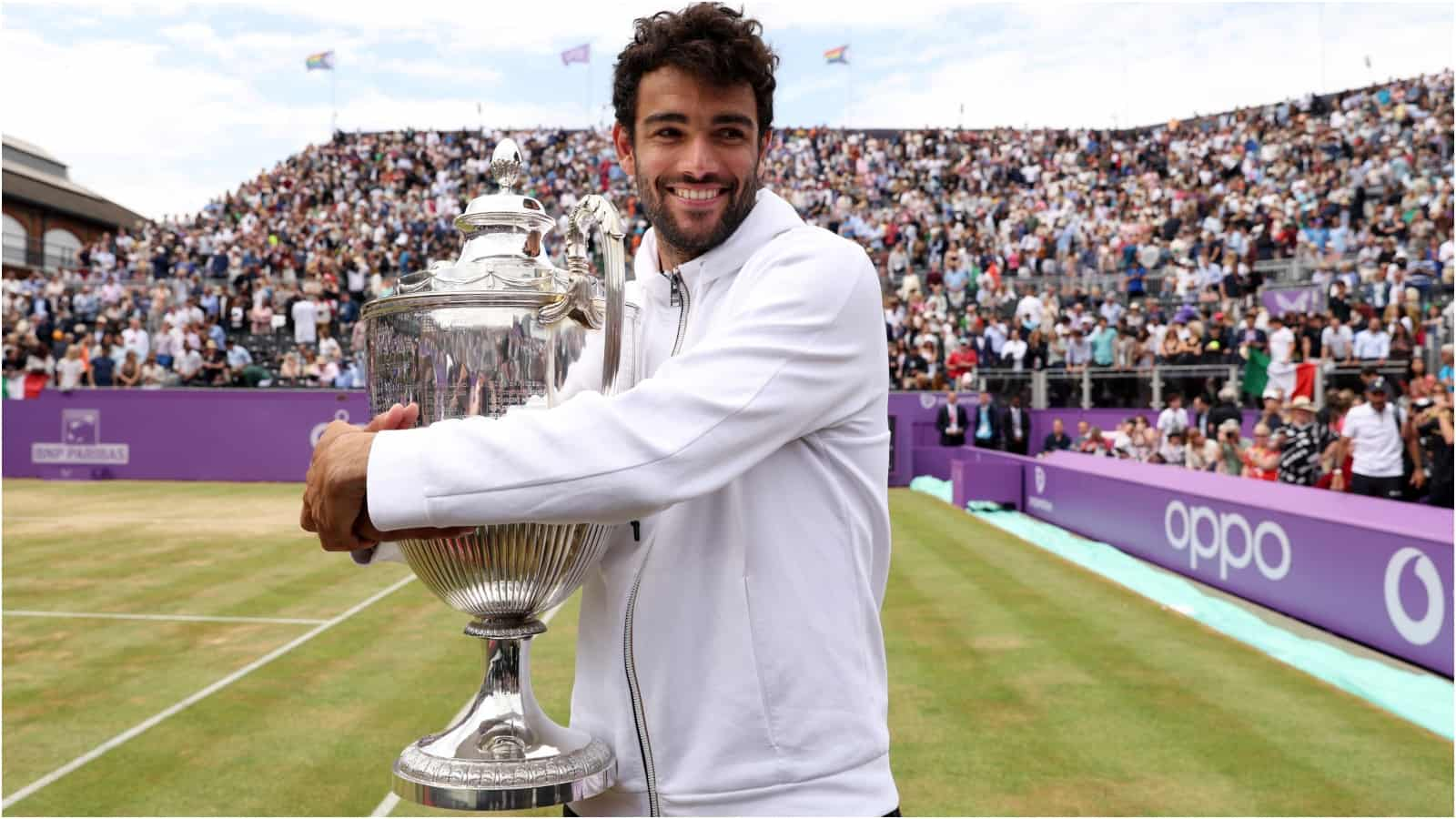 “Coming back from surgery and winning two titles in a row” Matteo Berrettini cruises past Filip Krajinovic to defend his title at the Queen’s Club