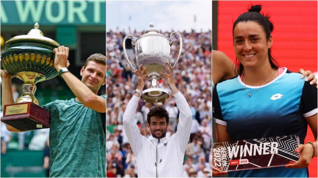 Hubert Hurkacz, Matteo Berrettini and Ons Jabeur