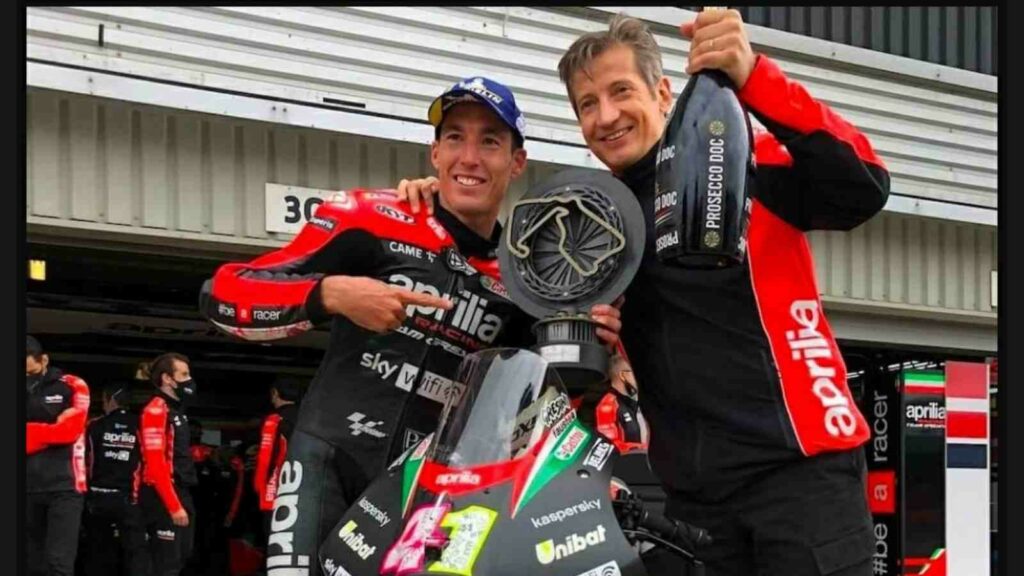 Aleix Espargaro and Massimo Rivola