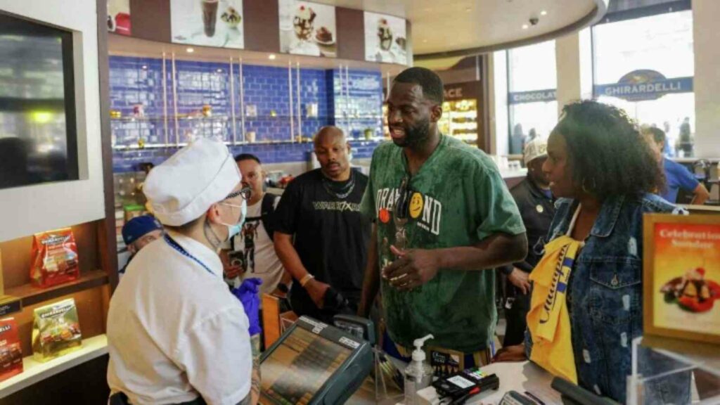 Draymond Green in the Ice Cream shop