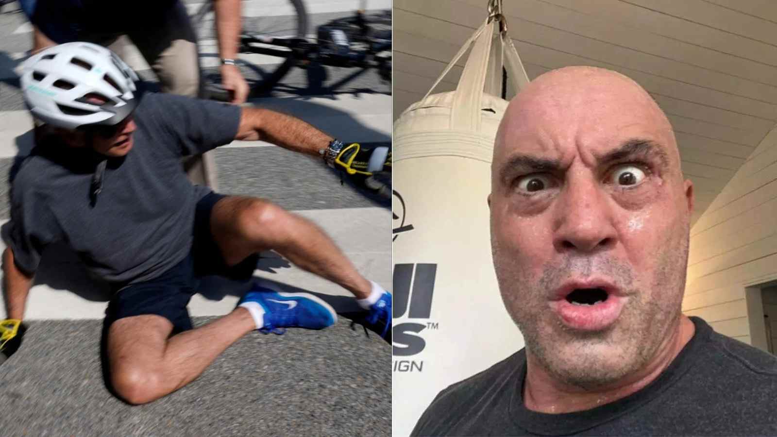 Joe Rogan’s take on Joe Biden falling from the bicycle has the internet in stitches