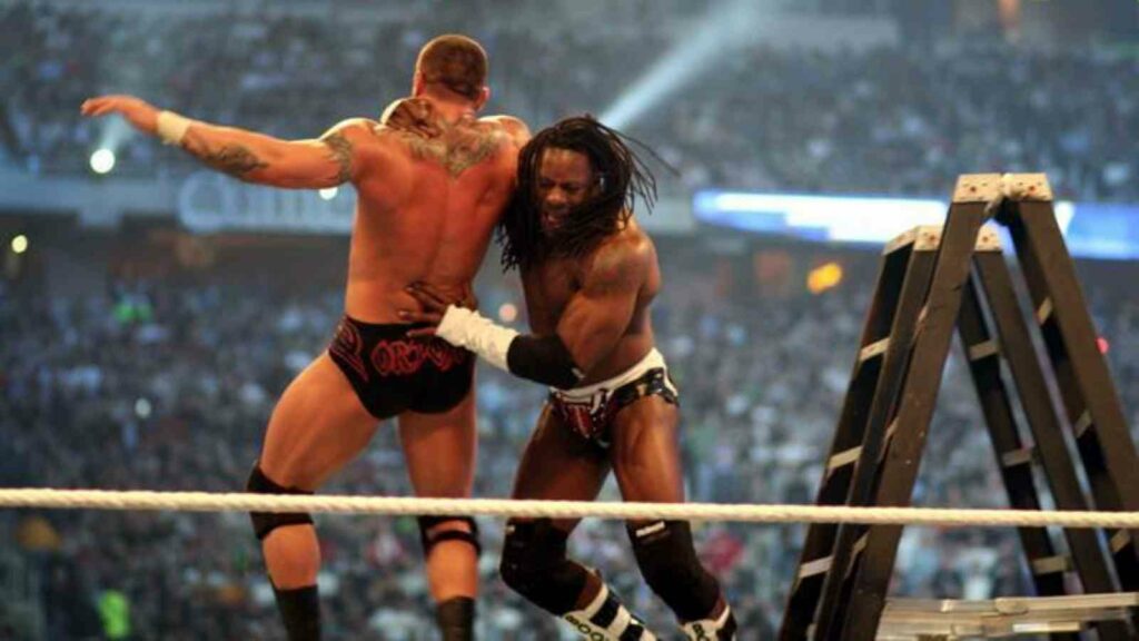 Booker T at the Money in the Bank Ladder Match at WrestleMania 23